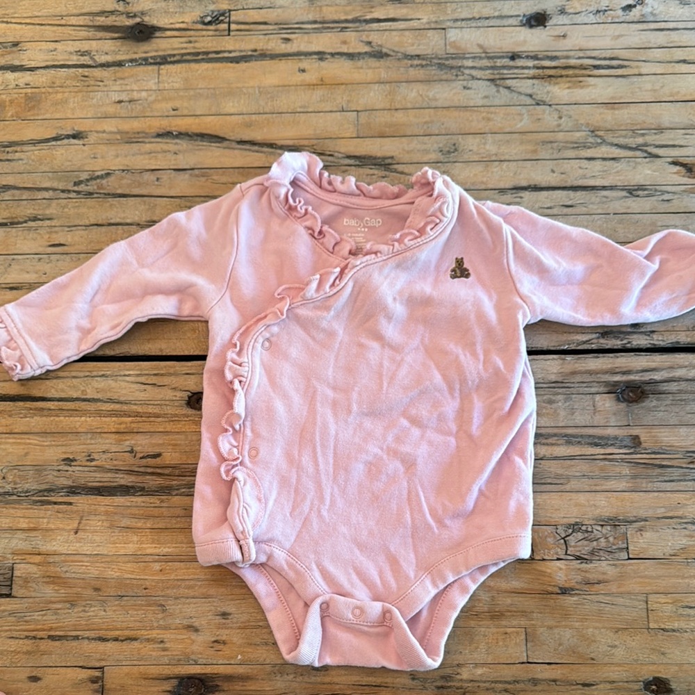 GAP Baby Pink Ruffled Bodysuit